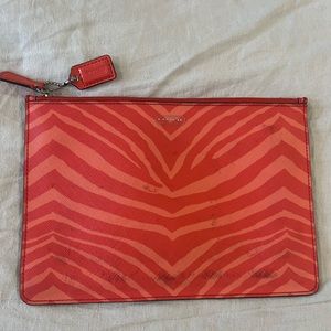 Coach Small Zebra Print Sleeve